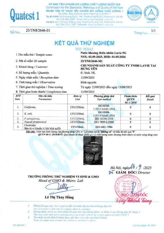 Bình nước khoáng thiên nhiên Laive Viva 18.5L