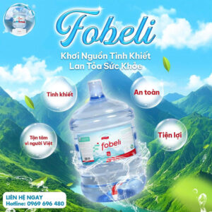 Bình nước Fobeli 19L (bình úp) – Mua 5 tặng 1